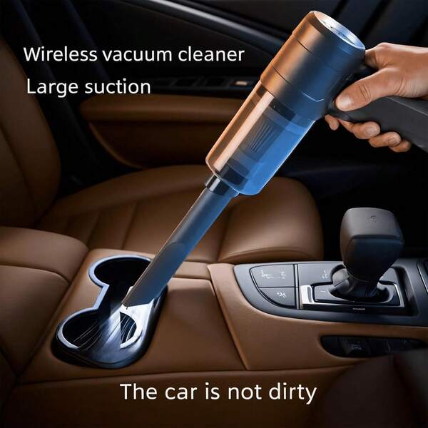 Multifunctional Home Vacuum Cleaner, Car Vacuum Cleaner, Mini Portable Vacuum Cleaner, Waterproof, Suitable For Cars, Can Clean Keyboards And Pet Hair (Black), Perfect For Gifts