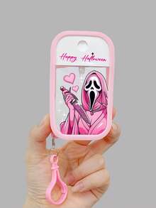 喷雾瓶，1/2件夏季保湿水化妆瓶，万圣节死神印花图案香水喷雾瓶，Y2k图案分体瓶，带防钩防摔硅胶套，可作为万圣节礼物送给家人或朋友，适合旅行便携50ml - 彩色 - 查看 2