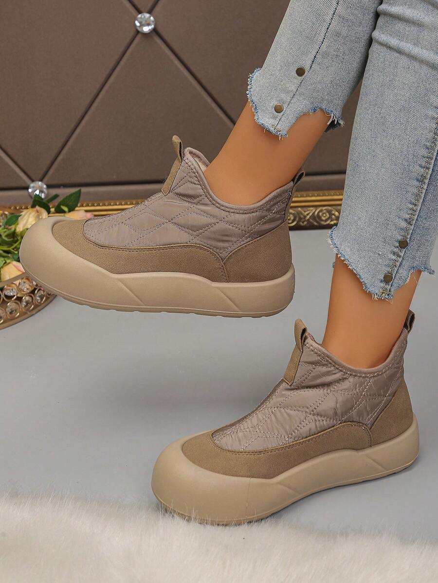 Women's Thick Warm Snow Boots, Outdoor Non-Slip Hiking Boots For Winter