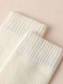 3双装女士秋冬加厚绒里保暖休闲中筒袜，舒适袜 - 彩色 - 查看 6