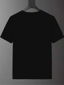 Camiseta estampada de moda y versátil - Negro - Ver 2