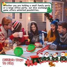 1/2/3 Stücke Weihnachtsmann Geschenk Austausch Würfel - 12-seitiges Weihnachtsparty Spiel, mit Feiertags Designs, 3x3x3 Zoll Plastikwürfel, geeignet für Familienunterhaltung, Weihnachtsgeschenkideen, Weihnachtsparty Zubehör, Weihnachtsdekoration, Weihnachtsparty Deko, Weihnachtsparty Spiele