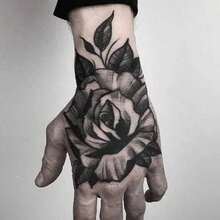 1pc Temporary Tattoo Sticker, 4-7 Days Lasting, Gothic Style Floral Tattoo Design For Men, Elegant Arm Tattoo Sticker, Waterproof & Sweat-Proof, Suitable For Both Men And Women
