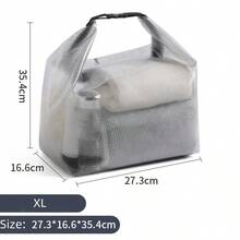 Large Capacity Drawstring Waterproof Stationery Bag, Toiletry Bag With Mesh, Multifunctional Handbag, Document Bag, Minimalist Large Capacity, Multipurpose Storage Box, School Supplies, Snacks - Rectangular Home Organization Box, Storage Container