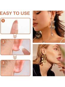 100/200/500 parches para lóbulos de la oreja, pegatinas de soporte para lóbulos de la oreja, pegatinas para pendientes, parches adhesivos para lóbulos de la oreja, parches de soporte para la oreja, elevadores y respaldos de pendientes utilizados para soportes, parches elevadores de pendientes, adecuados para usar pendientes durante mucho tiempo