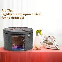 SOUJOY 2 Pack Hat Storage Boxes, 42cm/16.5 Foldable Stackable And Portable Felt Organizers Cowboy Hats, Caps,Save Closet Space And Multi-Use Home Bin