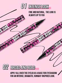 MISSLYN-BOSS BABE! Boom Black Boom Liquid Eyeliner, Waterproof Liquid Ink Eyeliner, Super Pigmented Waterproof, Creates Rich And Clear Lines, Available In 4 Vibrant Colors: Brown, Black, Red And Blue, Long-Lasting Matte Liquid Eyeliner, Sweat-Proof And Smudge-Proof, Professional Makeup Eyeliner - 50 INTENSE BLACK - View 7