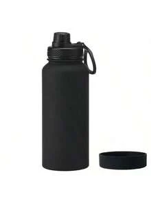 1pc 32oz Stainless Steel Insulated Water Bottle, Leak-Proof Double Wall Vacuum Cup, Ideal For Outdoor Activities, Thermal Drink Holder, Bottle