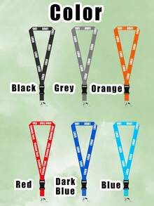 1pc Customizable Text Work ID Lanyard, Personalized Lanyard For Work ID, Detachable Clasp Customized Neck Strap Keychain, Suitable For Work ID, Phone Lanyard, Key Lanyard - Multicolor - View 8