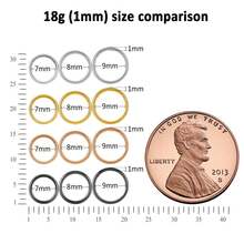 2pcs 18G-16G Stainless Steel Clip-On Earrings, Seamless Lip/Nose/Cartilage/Helix/Tragus Earrings