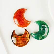 1pc 30mm Small Moon - Natural Crystal Agate Star & Moon, Great DIY Idea, Crescent Accessory Decoration, Excellent Gift Idea - Multicolor - View 5