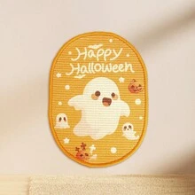 Halloween & Christmas Nightmare Decorations, Halloween & Christmas Hanging Decorations, Nightmare Theme Tree Home Indoor Party Decor, Ghost, Pumpkin, Bat, Evil Pumpkin Head, Holiday Themed Atmosphere, Sisal Cat Scratch Pad (Suitable For Walls, Sofas And Carpets), Durable Anti-Shedding Cat Scratch Surface With Hook And Loop Hooks, Indoor Cat Scratching Pad Wall Scratcher