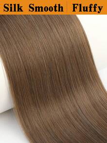 Extensión de cola de caballo con cordón, cabello sintético largo y liso, resistente al calor, aspecto natural, accesorio para el cabello - Marrón - Ver 2