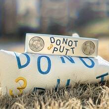 1pc PUTT DON'T Golf Putter Golf Club 32-36 Inches, With Head Cover, Golf Club - Improves Ball Speed And Accuracy Detachable Weight With Aiming Lin - Silver - View 2