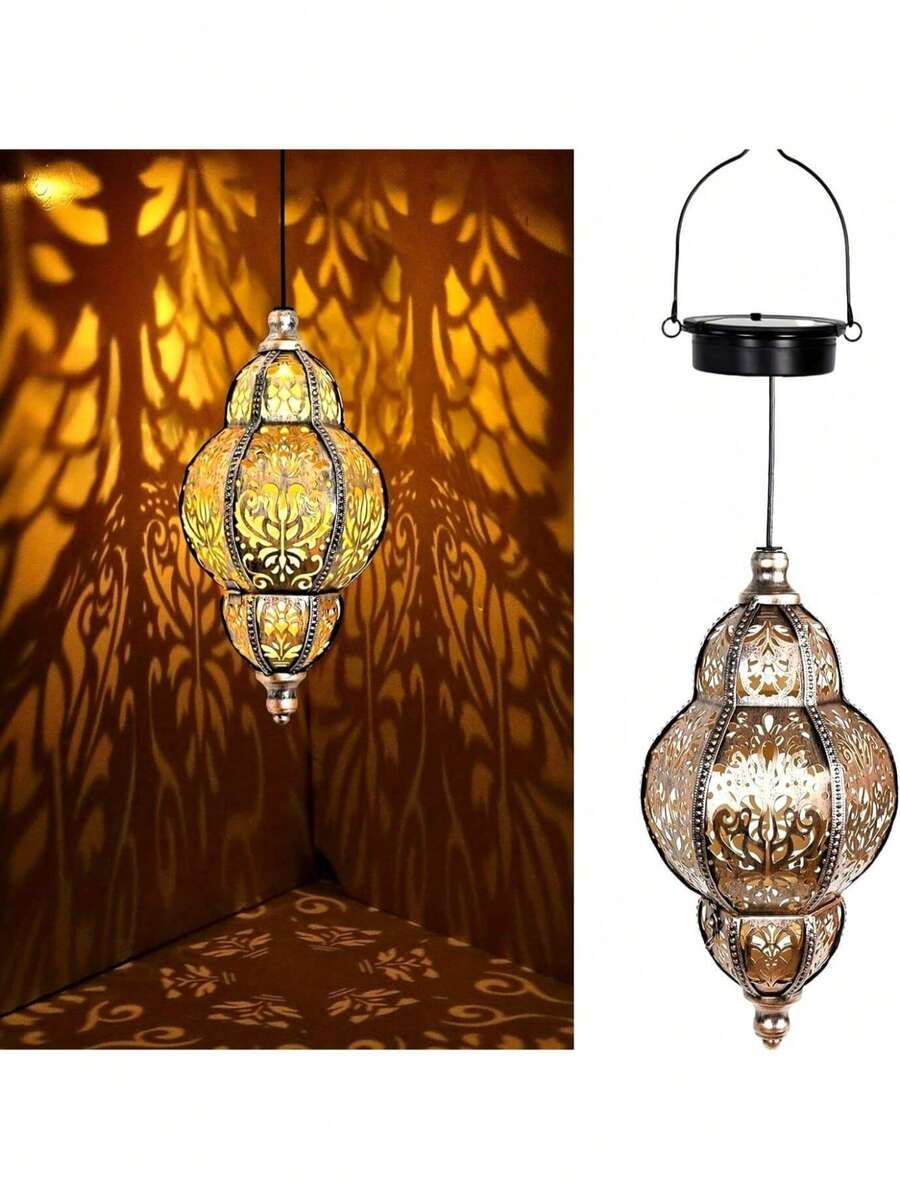 OTDECOR Solar Path Lights - Moroccan Style Outdoor Hanging Lights, IPX4 Waterproof & Dustproof, Semi-Recessed Pathway Lights, Outdoor Statue Lights With Button Control, Solar Nickel Battery, Brightness Under 100 Lumens, Includes Light Source - Single Pack - Multicolor - View 1