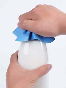 1 件蓝色方形橡胶抓握垫 - 防滑罐子和开罐器，用于紧固盖子，额外抓握顽固瓶盖，可重复使用厨房工具（单包装，耐用且易于清洁）