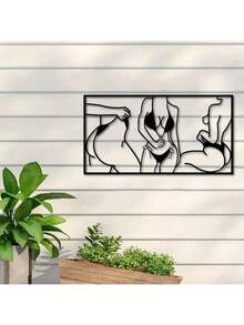 HELLOYOUNG 1 件个性化金属线艺术，描绘半遮身、翘臀的女人 - 家居装饰、家居装饰、房间装饰、墙面装饰 - 彩色 - 查看 7