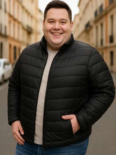 HPC POLO Chamarra Bufer para caballero Tallas extras Invierno, Cremallera, Bolsillo, Comodo, Ligero, Elegante, Versatil