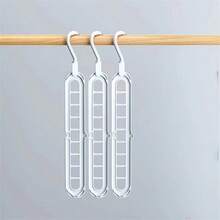 3 Packs Heavy-Duty Polypropylene 9-Hole Rotating Clothes Hangers - Space-Saving Stackable Folding Pants Hangers For Closet Organization (Blue, Pink, Gray, Green), Vertical Clothes Hanging Seamless Design Durable Hanger Design, Hangers For Clothes