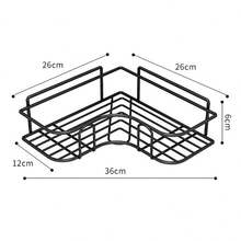 Dreieckiger Eisenregal-Eckregal für Badezimmer, wandmontiertes Küchenregal, Küchenregal ohne Bohren