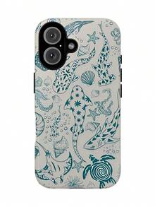 Marine Animal Whale Shark Protective Case Coral Reef Whale Shark Film Cover 2-In-1 Phone Case - Compatible With IPhone17,17Air,17pro,17pro Max, 16, 15, 14ProMax, 13, 13Pro, 13ProMax, 12, 12Pro, 12ProMax, 11, 11Pro, 11Pro And Galaxy S25/S25 Plus/S25 Ultra/S24/S24 Plus/S24 Ultra/S24 FE/S23/ S23+/S23 Ultra/S22/S22+/S22 Ultra/S21/S21+/S21 Ultra/S20 ULTRA/A71/A56/A55/A54/A53/A52/A34/A26/A15/A16/A14/A13/A06Maxand Is A Thoughtful Birthday Gift For Your Girlfriend, Boyfriend And Friends. - Nhiều màu - Xem 1