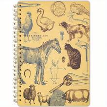 Sổ tay lò xo thú y A5 - 14,2*21cm, 50 trang, hai mặt, giấy chất lượng cao, bìa dày có hình minh họa thú y, quà tặng hoàn hảo cho các chuyên gia thú y, sinh viên thú y hoặc kỹ thuật viên thú y, sổ tay chuyên nghiệp | Thiết kế thú y | Giấy A5 - A5 - Xem 3