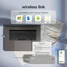 PeriPage A40 Wireless Thermal Printer - No Ink Needed, Print On A4 And Multi-Size Roll/Folded Paper, For Docs/Labels/Photos, Works With Smartphone & Computer - Light Grey - View 5