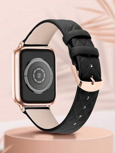 Huastonband Compatible With Apple Watch Women's Bands 40/41/38mm, 42/44/45mm Sizes, Black/Apricot Fashionable Diamond Pattern Soft And Comfortable Suitable For Apple Watch SE/S10/S9/S8/S7/S6/S5/S4/S3 Ultra 3/2/1, Smart Watch Accessories Wristbands For Men And Women, Summer Women's Accessories Beach Party Activity Ball Holiday Gift Graduation Season Back To School