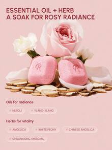 Rever كيس حمام القدم بالورد الأحمر والخوخ مع زيوت أساسية عشبية صينية لترطيب وتنعيم القدمين