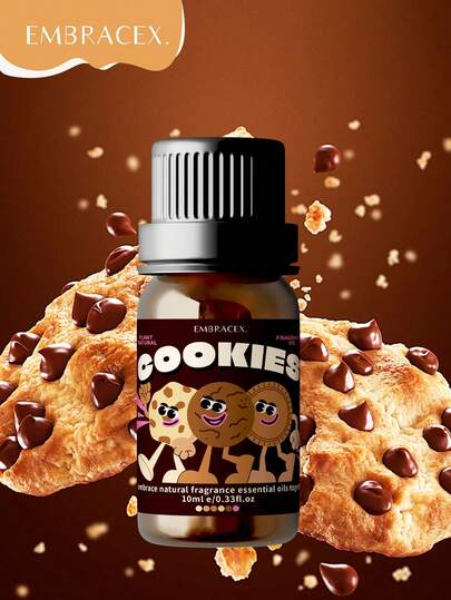 EMBRACEX. 10ml Cookie Scented Essential Oil, Cookie Fragrance Candle, Car Diffuser, Cookie Aroma, Suitable For Humidifier, Aromatherapy Diffuser, Candle Making, Gift For Women, Mom, Wife, Sister, Teenager, Girlfriend, Reed Diffuser Oil, Fragrance Oil, Gift