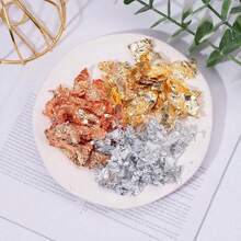 2g/5g/10g Gold Foil Confetti Decorations, Suitable For Candle Painting, DIY Crafts, Party Decor, For Decorative Use Only, Not Edible - Multicolor - View 4