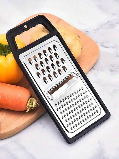 1 pieza Rallador multifunción de acero inoxidable, rebanador de verduras, rebanador de frutas, rallador de zanahoria manual, apto para patatas, pepinos, queso, zanahorias, calabacines y otras verduras y frutas, rallador de ensalada, rallador de fideos, rallador de verduras manual, apto para la cocina, fiestas, una herramienta de cocina útil