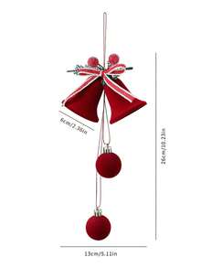 Sino de Natal Nórdico Flocado, Enfeite de Natal, Decoração de Natal, Pendurar na Janela, Cenário DIY, Decoração Pendurada Borgonha, Decoração de Casa, Decorações de Natal, Decoração de Quarto, Decorações de Natal de Inverno, Presentes de Natal para Casa, Decoração de Natal - Borgonha - Ver 11