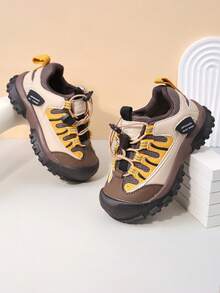 New Autumn And Winter Children's Outdoor Hiking Shoes, Stylish Buckle Casual Shoes, Mesh Breathable Sports Shoes