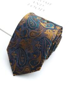 1pc Paisley Pattern Handmade Unisex Necktie, Suitable For Casual, Business, Party, Wedding - Multicolor - View 8