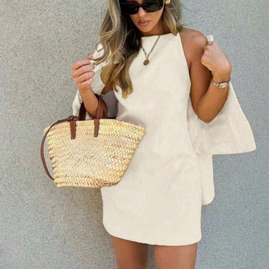 Women's Tank Top Dress 00228 - trắng - Xem 1