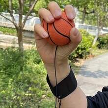 Durable Elastic Sports Ball With Wrist Strap, Includes Basketball, Soccer Ball, Baseball And Tennis Ball, No Power Required, No Feather Design, Suitable For Ages 14+, Best Outdoor Recreation And Exercise Choice, Perfect Gift For Sports Enthusiasts! - Multicolor - View 4