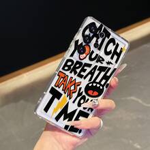 1pc Personalized English Graphic Phone Case Compatible With IPhone11/12/13/14/15/16/11pro/12pro/13pro/14pro, S20/S22/S24/S25, Popular Anti-Fall Anti-Shock - Clear - View 3