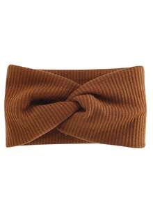 1pc Women's Simple Solid Color Elastic Knitted Sweatband, Versatile Twist Headband For Outdoor Sports, Fitness, Casual, Gift Hair Accessories Workout Hair Bands Autumn Winter Head Scarf Fall Head Band For Vacation Outfits Woman