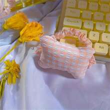 1/4 bucăți drăguțe de vară pentru sprijinul încheieturii mâinii - design moale din pluș în carouri cu bandă elastică, pernă ergonomică pentru tastatură și mouse pentru birou și jocuri, confort anti-oboseală, tampoane pentru mouse pentru birou