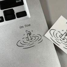 1pc Exquisite Stickers, Fun And Creative Laptop Stickers, DIY Stickers At Will - 1pc - View 3