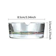 Cartoon Glass Ashtray, Home Ashtrays, Cool Ashtrays No Mess Cute Ashtray Round Transparent For Home Office Decor Or Patio Balcony Outdoor Use