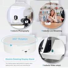 1pc Mini AI Electric Rotating Display Stand, Adjustable Speed, Cute Solid Display Platform, Rotating Base Suitable For Photography, Live Streaming And Product Display, With Forward And Reverse Function, Can Be Used For Model Display - Multicolor - View 8