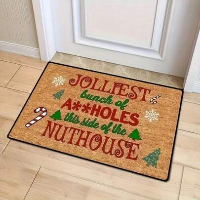 1 pièce Meilleure - Décoration de Noël - Décoration de fête - Noël - Joyeux Noël - Paillasson de Noël - Petit tapis - Lavable en machine, durable, résistant aux taches, séchage rapide, convient pour les paillassons d'intérieur/extérieur, la décoration de la maison, la chambre, la cuisine, les photos, les accessoires, les décorations extérieures, les cadeaux de fête, les tapis de sol, une utilisation toute saison