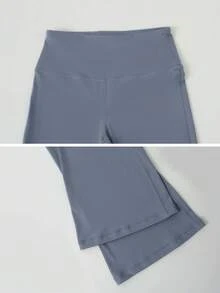 NcmRyu 1 Stück Modische, minimalistische nahtlose elastische Sporthose für Damen, einfarbige, lässige, vielseitige formende und hebende Bootcut Sporthose, geeignet für Yoga, Tanz, Fitness, Lauftights