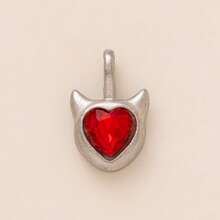 1 件不锈钢可爱猫爪心形四叶草猫头杯耳机吊坠，适合 DIY 创意项链、手链、耳环、包链、钥匙扣，镀 18K 金，防水防汗，适合日常使用，是送给妻子、母亲和女友的创意吊坠 - 彩色 - 查看 9