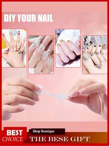 5pcs Nail Glue, Brush On Nail Glue For Press On, Acrylic Nails - Super Strong, Durable & Long-Lasting, Mess Free, Travel Friendly - 粉色 - 查看 5