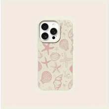 [Pink Starfish Case] High Aesthetic Shockproof Protective Case |   Pink Starfish Shell Pattern  16 PRO MAX/14/16 PLUS/15/13P/12/11 CompatibleSuitable For  17 Air - White - View 5