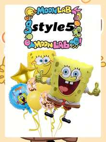 SPONGEBOB Spongebob SquarePants Themed Balloon Party Set Blows The Joy Of Bikini Bottom Into Your Party! Highlights Of The Star Product: 3D SpongeBob SquarePants Shaped Balloon, Five Core Advantages, Latex Material, And Odorless