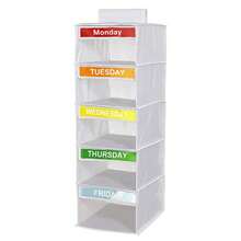 1PC Weekly Clothes Organizer Of The Week Clothes Organizer For Student Daily Clothes Organizer-Monday Friday Clothes Organizer-Student Closet Organizer-Days Of The Week Closet Organization And Storage Bedroom - Pink - View 15